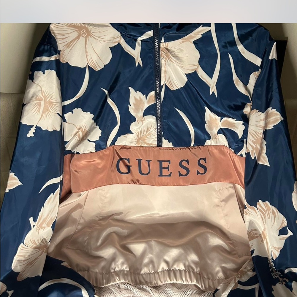 Guess Navy Floral Windbreaker